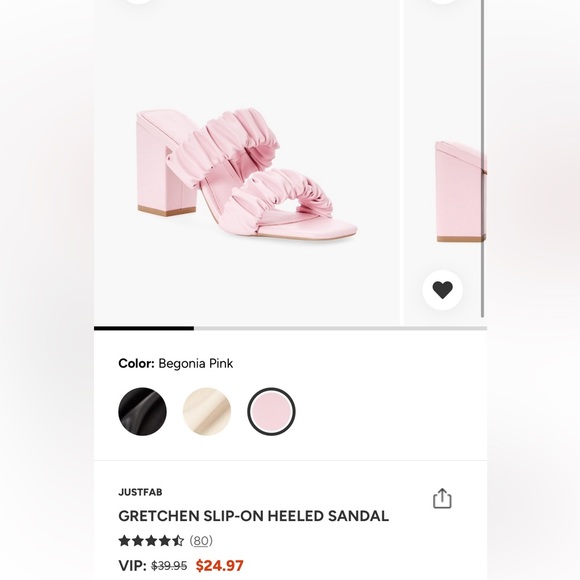 SOLDOUT pink heel sandals -sz 8 - Picture 7 of 7